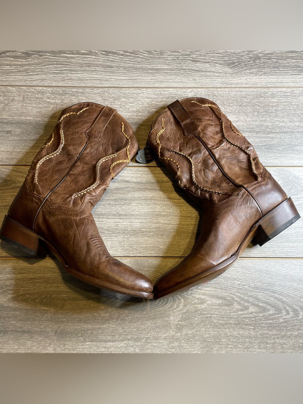 Dan Post Albany Size 12D Cowboy Western Men’s Brown Leather Boots DP26682 NEW